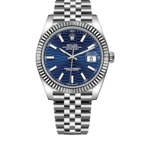 롤렉스 데이저스트 41mm 126334-0032  Full 904L Fluted Motif Blue Dial Jubilee[CLEAN]