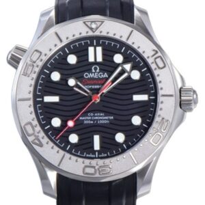 오메가 씨마스터 Diver 300 M 42mm 210.32.42.20.01.002 Titanium Rubber Strap Black Dial[VS]