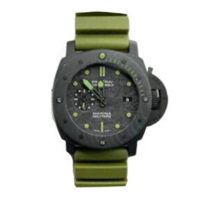 파네라이 섭머저블 42mm PAM 00961 Black Carbon Fiber Marina Green Rubber Strap Black Dial[VS]