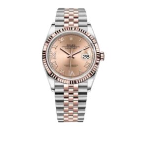 롤렉스 데이저스트 36mm 126231-0027 Half Rose Gold Roman Number Diamond Gold Dial Jubilee[VS]