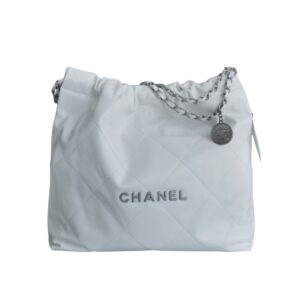 [프리미엄/해외배송]샤넬 22백 미디엄 핸드백(화이트/은장/램스킨)