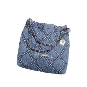 [프리미엄/해외배송]샤넬 22백 스몰 핸드백(블루/은장/데님)