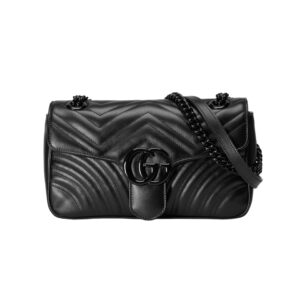 [프리미엄/해외배송]구찌 GG 마몽 스몰 숄더백(올블랙)