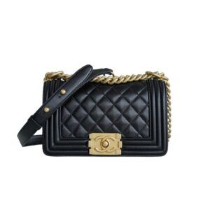 [탑티어/해외배송]샤넬 *정품가죽* 보이 스몰 플랩 백(블랙/금장/램스킨)