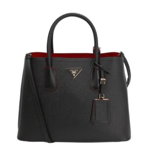 [프리미엄/해외배송]프라다 두블레 사피아노 미디엄 백(블랙)