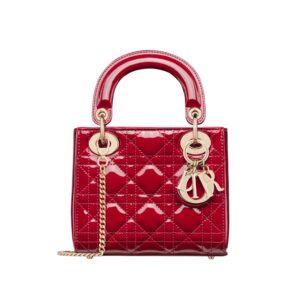 [탑티어/해외배송]디올 레이디 디올 미니 백(레드/까나쥬/페이턴트)
