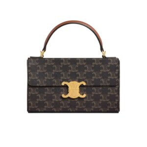 [프리미엄/해외배송]셀린느 트리오페 탑핸들 박스백(탠/트리옹프 캔버스)