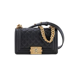 [프리미엄/해외배송]샤넬 보이백 스몰(블랙/금장/캐비어)