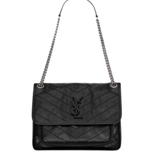 [프리미엄/해외배송]생로랑 빈티지 니키 미디엄(블랙/은장)