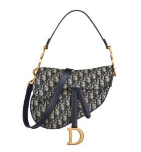 [탑티어/해외배송]디올 새들 레더 스트랩 백(블루/오블리크 자카드)