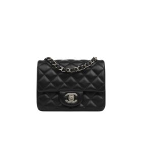 [탑티어/해외배송]샤넬 *정품가죽* 클래식 쁘띠삭 플랩백(블랙/은장/램스킨)
