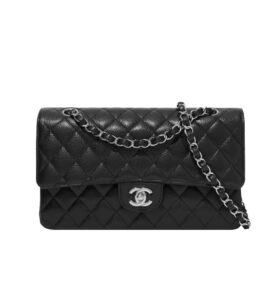 [탑티어/해외배송]샤넬 *정품가죽* 클래식 플랩백 미디엄(블랙/은장/캐비어)