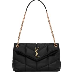 [프리미엄/해외배송]생로랑 푸퍼 스몰(블랙/금장)