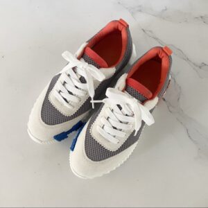 [국내배송]에르메스 바운싱 스니커즈 메쉬 스웨이드 고트스킨 & 멀티꼴로르 베쥬