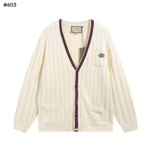 [국내배송]구찌 24fw 웹니트 코튼 V넥 가디건