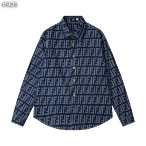[국내배송]펜디 블루 FF 자카드 셔츠