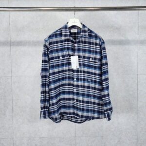 [국내배송]셀린느 트리옹프 로고 루즈 럼버잭 체크 코튼 셔츠