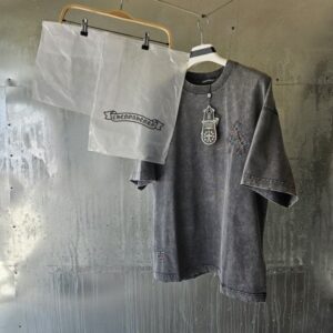 [국내배송]크롬하츠 피그먼트 워싱 멀티십자가 티셔츠