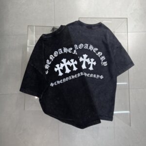 [국내배송]크롬하츠 십자가로고 워싱 티셔츠 입고