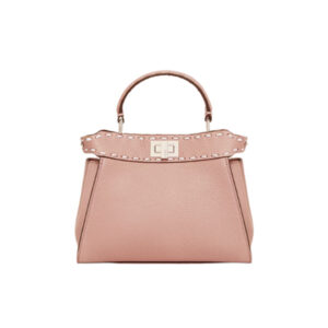 [프리미엄/해외배송]펜디 피카부 백 미니 화이트 탑스티치(핑크)